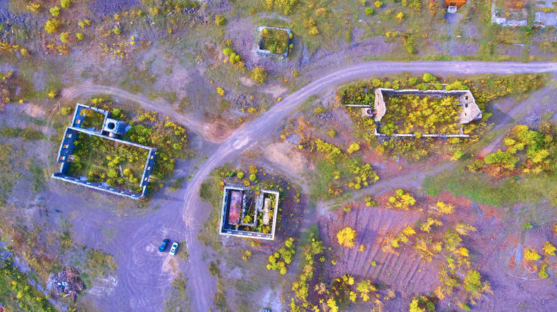Quincy Mine ruins from above