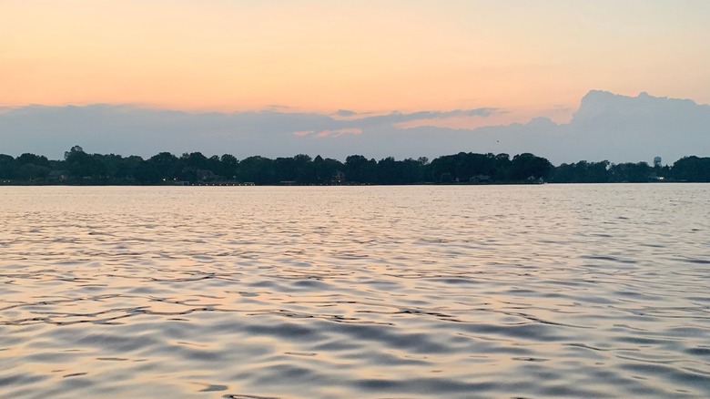 Sunset at Morse Reservoir in Indiana