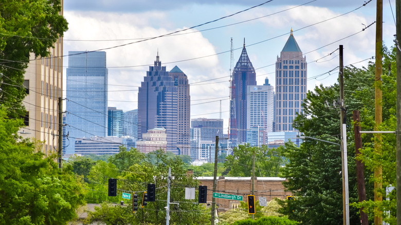 Atlanta skyline as seen from Buckhead, Georgia
