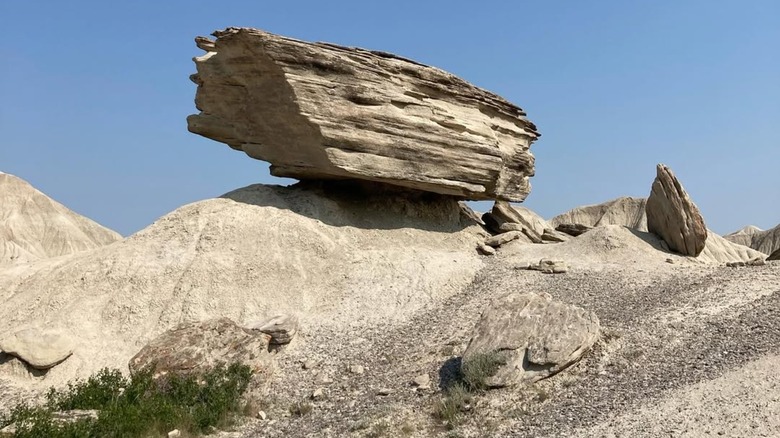A hoodoo formation at Toadstool Geologic Park.