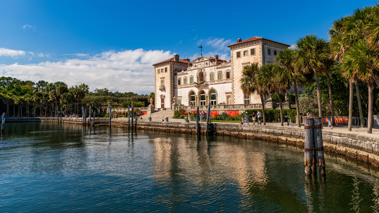 A scenic view of Vizcaya Museum and Gardens in Miami, Florida