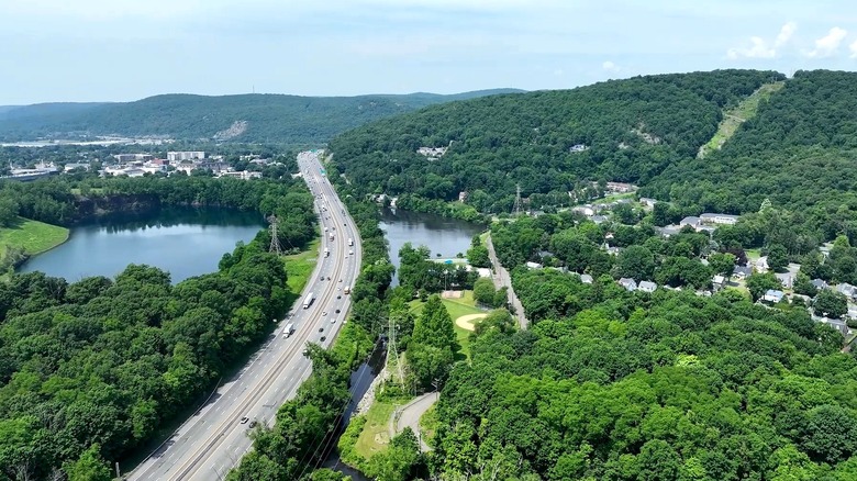 Aerial view of Suffern, New York