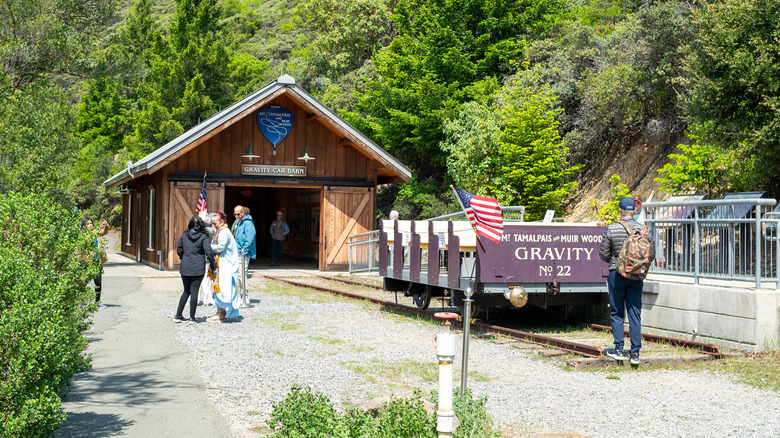 Historic gravity cars once used to reach Mountain Play shows at Mount Tamalpais