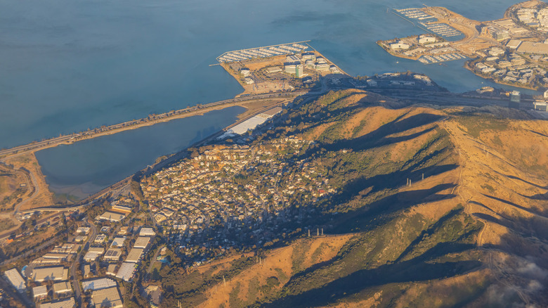 Aerial view of San Bruno Mountain Park