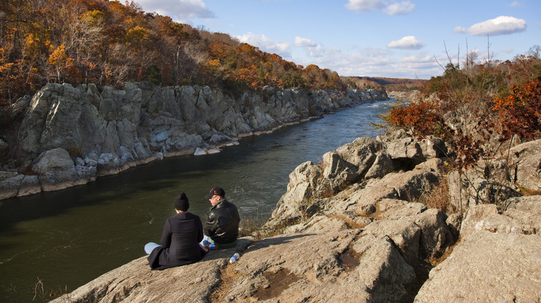 Hikers at Chesapeake & Ohio Canal National Historical Park in autumn