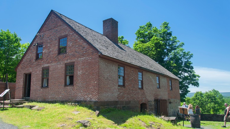 people visiting the Old Newgate Prison in East Granby Connecticut