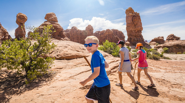 Family in Arches National Park