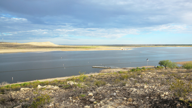 A pier in Brantley Lake State Park, New Mexico