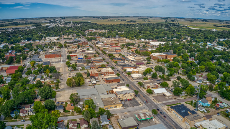 City of Spencer, Iowa, seen from the sky