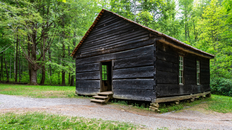 The log-built Little Greenbrier Schoolhouse in the Great Smoky National Mountains, Tennessee