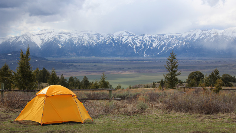 Dispersed camping in the Tetons