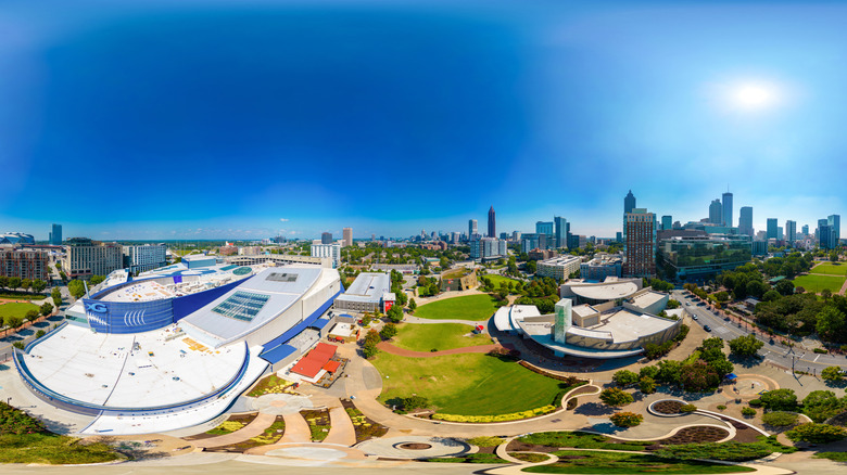 Aerial view of Pemberton Place in Atlanta, Georgia