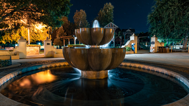 A public fountain in Ojai, California