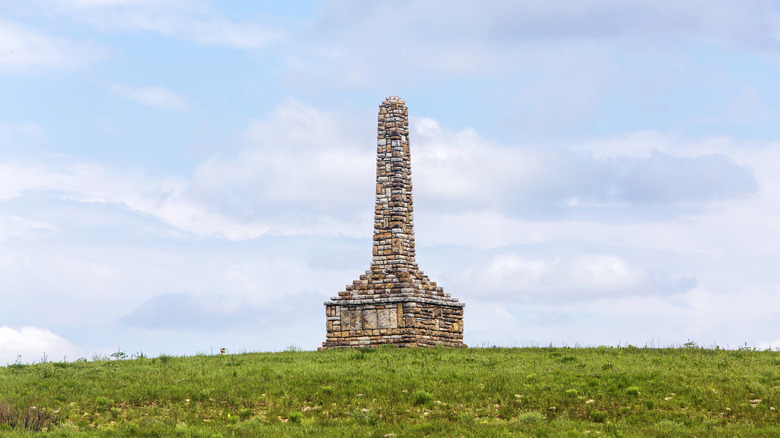 Kanza Monument at Allegawaho Heritage Memorial Park in Council Grove, Kansas