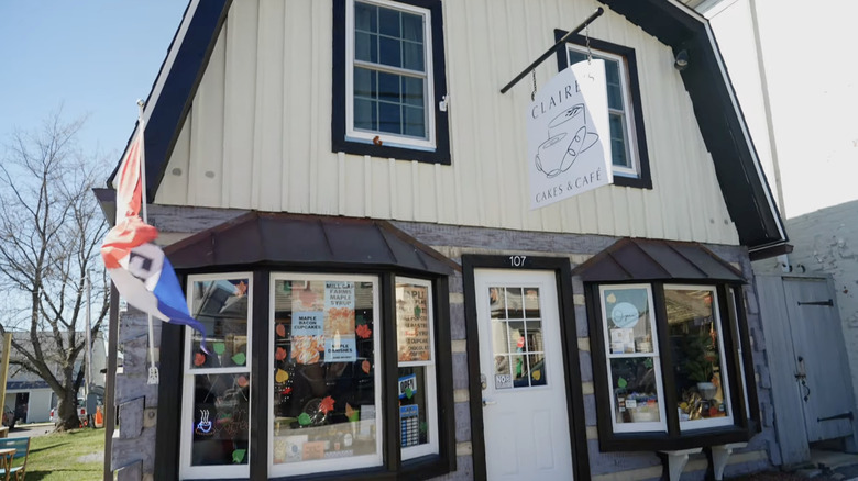 Exterior of Claire's Cakes & Cafe in Monterey, Virginia