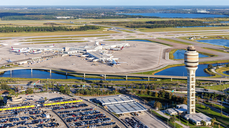 Aerial view of Orlando International Airport