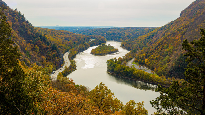 Aerial view of the Delaware River