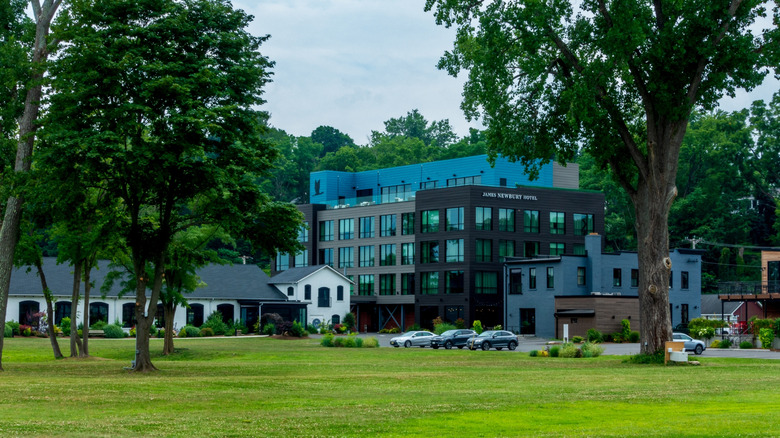 James Newbury Hotel seen from across the park