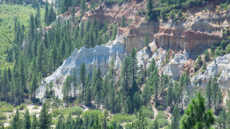 landscape created from hydraulic mining in Malakoff Diggins, California