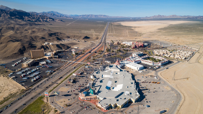 An aerial view of Primm