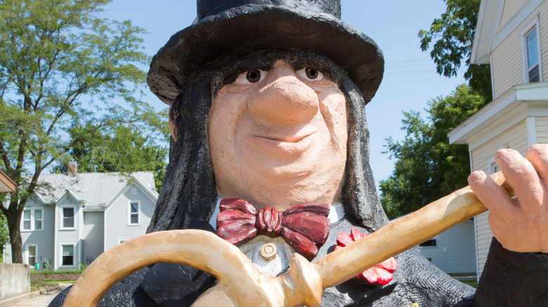 Carved troll sculpture of Mount Horeb's mayor