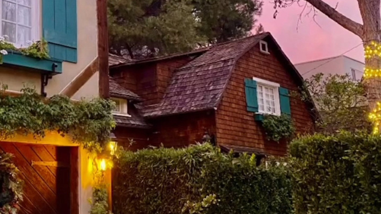 A charming Tudor-esque house and garden at the Charlie Hotel.