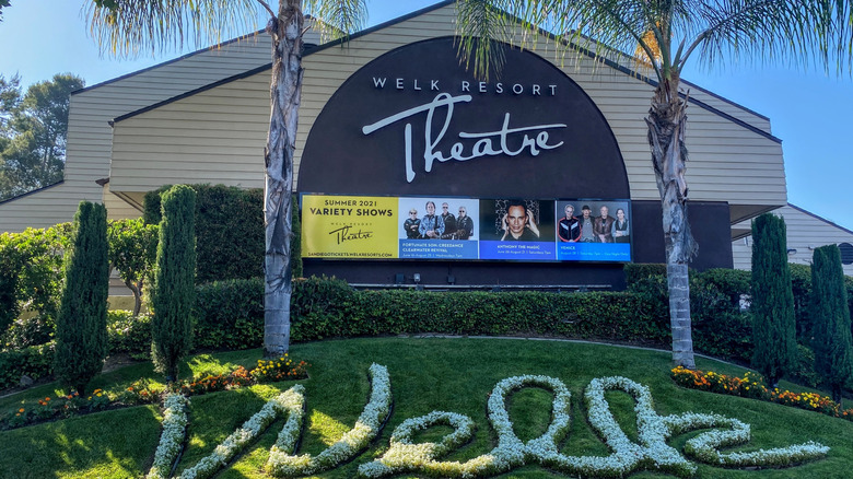 outside of the Welk Theatre in Escondido