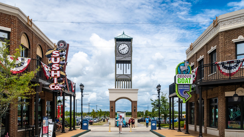 Downtown Foley clock tower