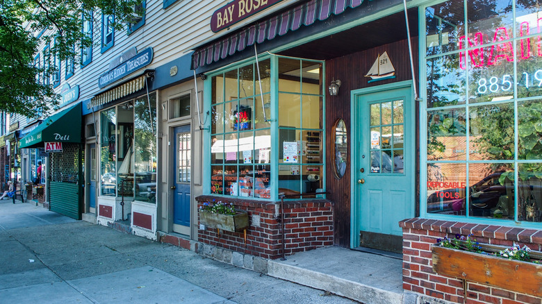 Streetside stores in City Island, NY
