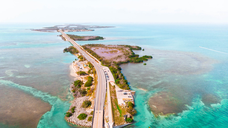 An aerial view of the Florida Keys