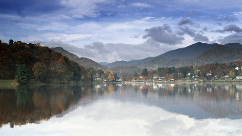 A foggy Lake Junaluska
