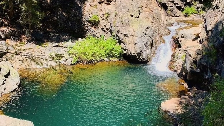 The North Fork Falls on a sunny day