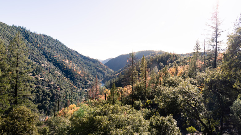 The North Fork American River flowing through the Sierra Nevada Mountains