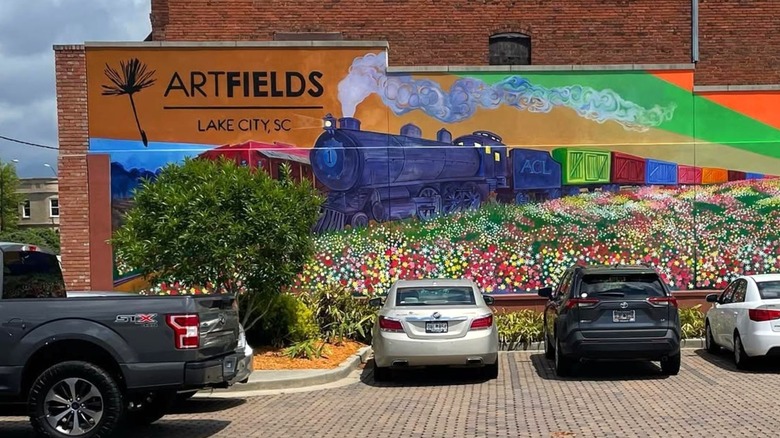 The Artfields mural in Lake City