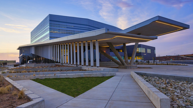Exterior of the Buddy Holly Hall in Lubbock, Texas