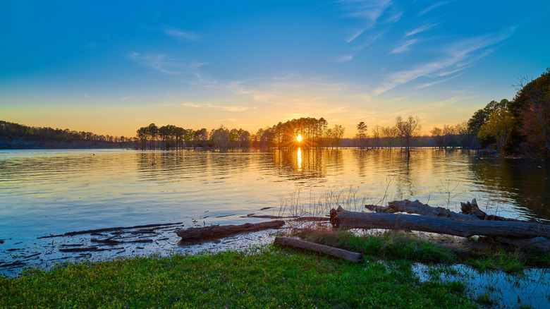 Beaver Lake in Arkansas at sunrise
