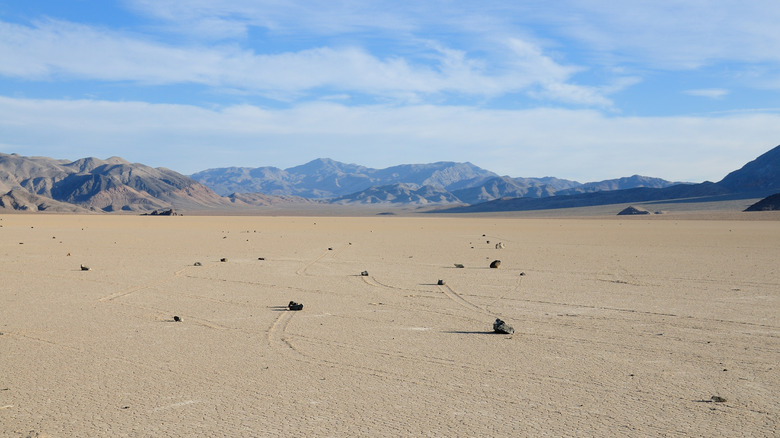 Racetrack Playa moving rocks landscape