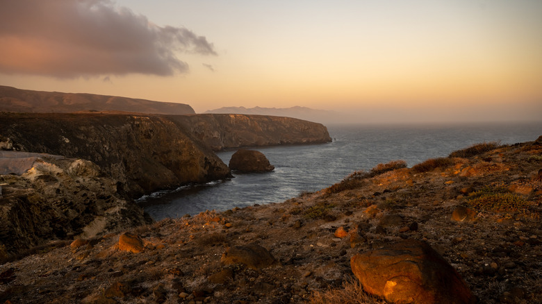View of Santa Cruz island from The Potato Harbor Trail and the Cavern Point Loop