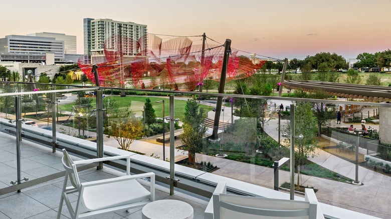 View over Kaleidoscope Park from the Reserve Suites balcony