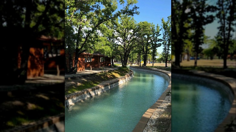 Waco Surf lazy river and trees