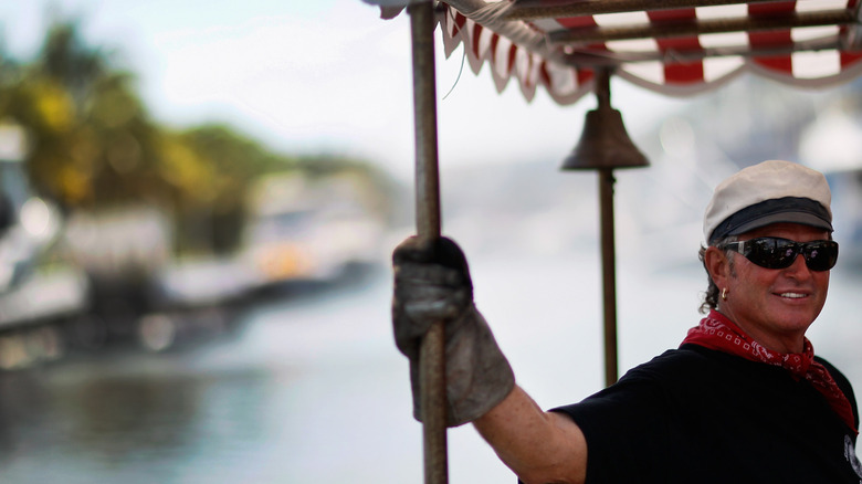 Portrait of a skipper aboard the African Queen boat, Key Largo, Florida