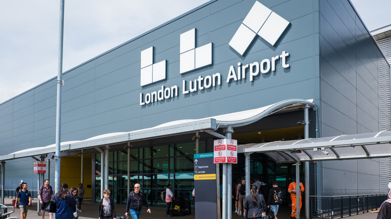 Outside London Luton Airport