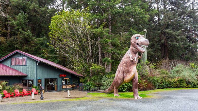 entrance to Prehistoric Gardens Oregon in Port Orford