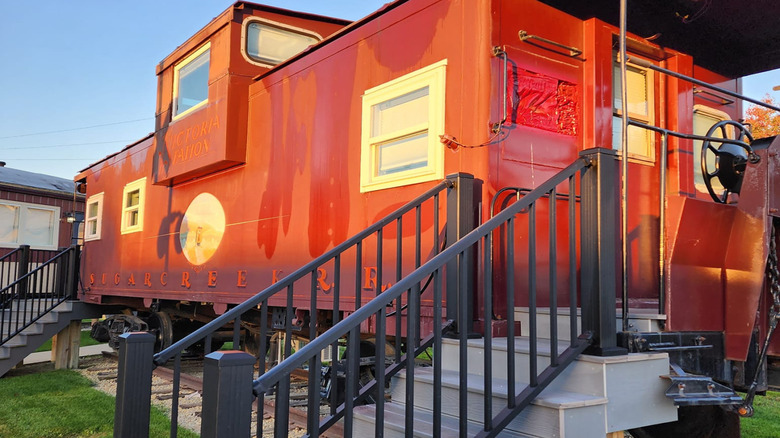 The caboose room at the Sugarcreek Village Inn