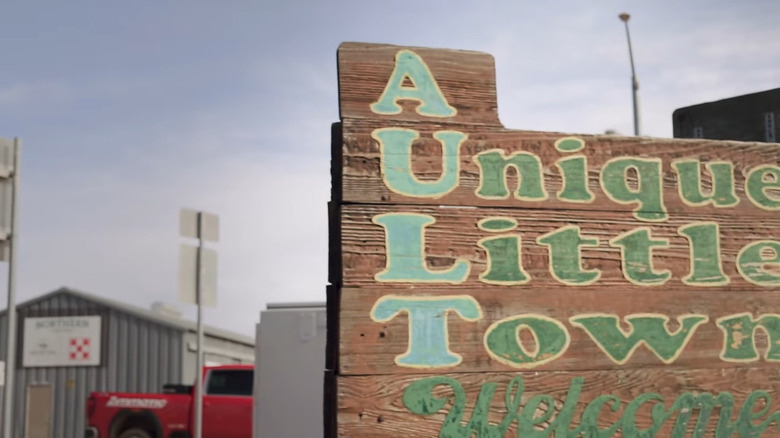 A sign spelling out AULT (a unique little town)