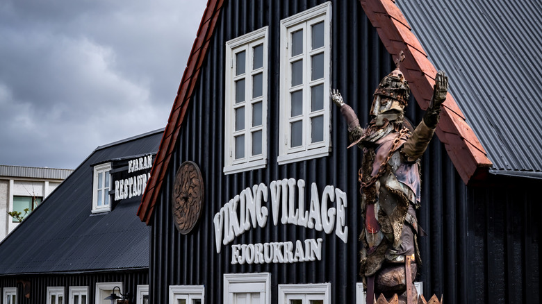 Entrance to the Viking Restaurant, Iceland