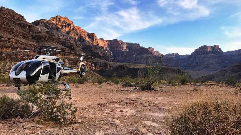 A helicopter at Quatermaster Canyon in Arizona