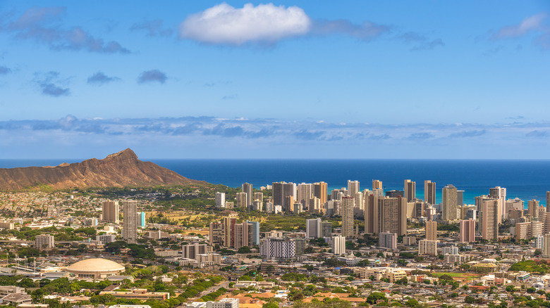 Aerial view of Honolulu