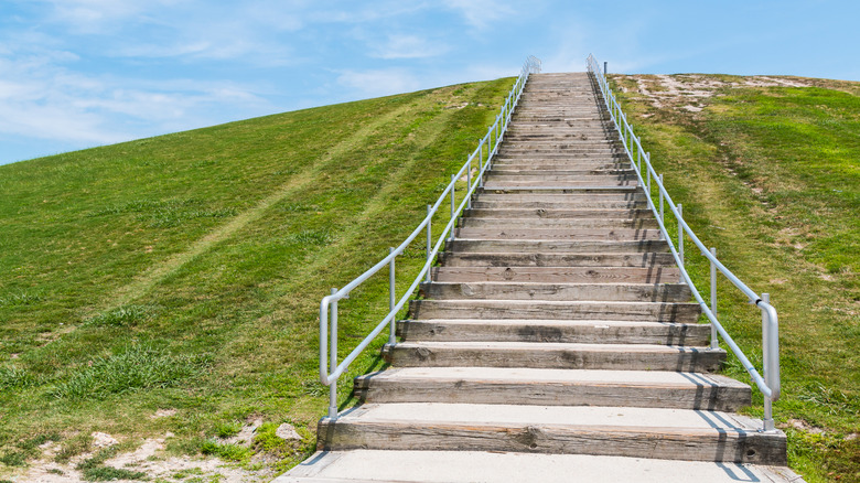 Stairway to the top of Mount Trashmore, in Virginia Beach, Virginia