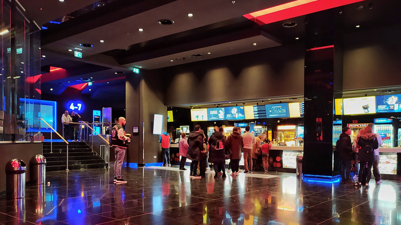 Families at a cinema